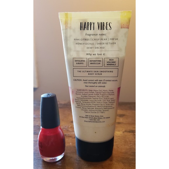 NEW Bath & Body Works - Happy Vibes Exfoliating Clay Scrub 6 oz - Rare, HTF - Picture 2 of 3